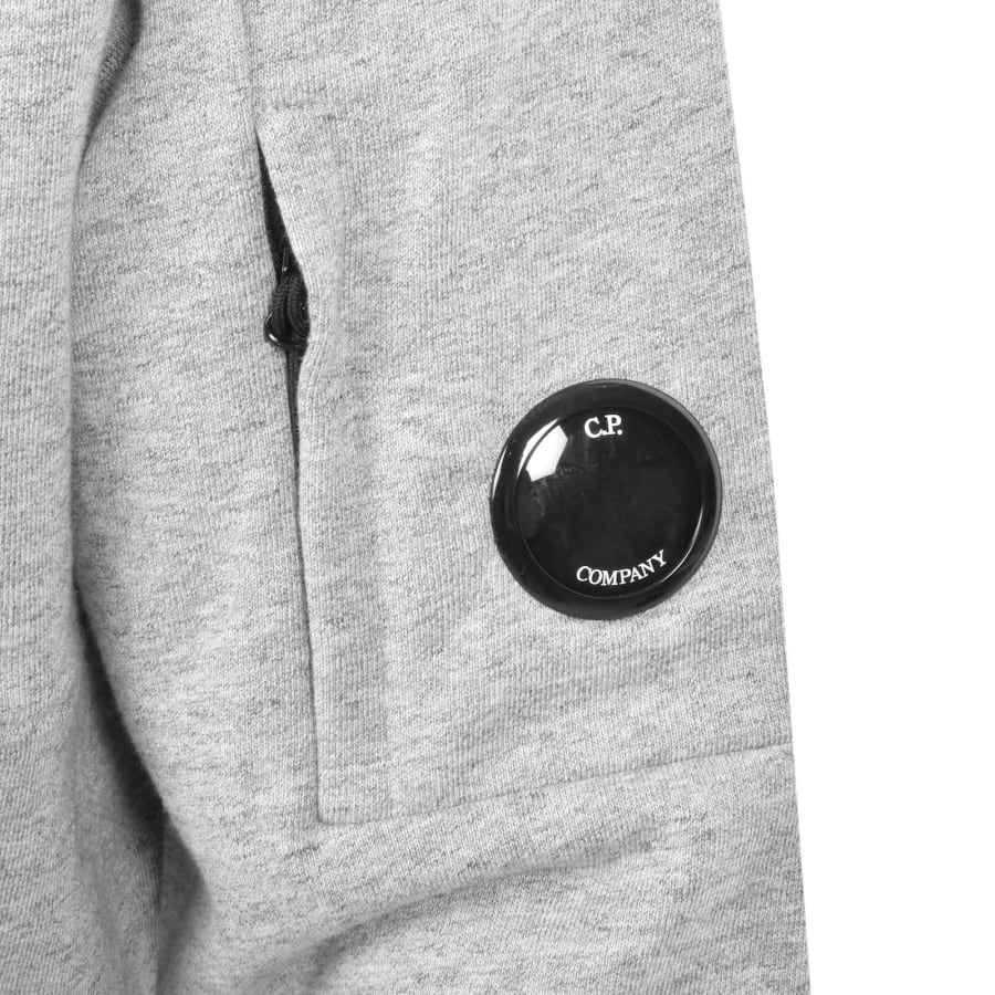 Image number 4 for CP Company Diagonal Raised Hoodie Grey