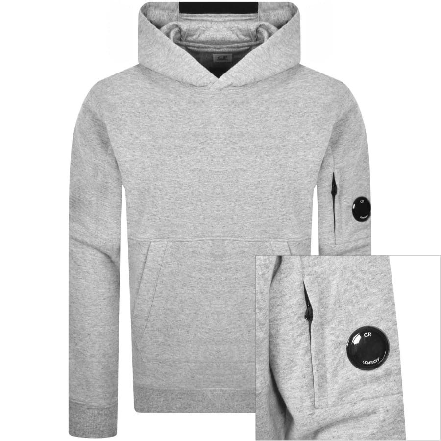 Image number 1 for CP Company Diagonal Raised Hoodie Grey