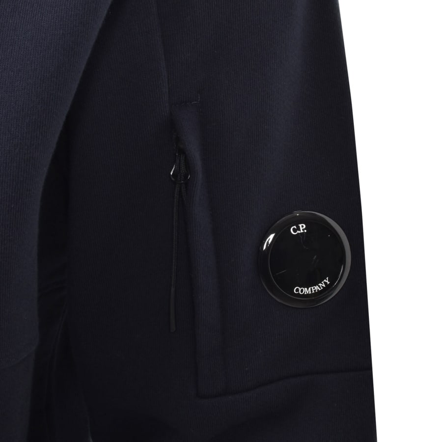 Image number 4 for CP Company Diagonal Raised Hoodie Navy