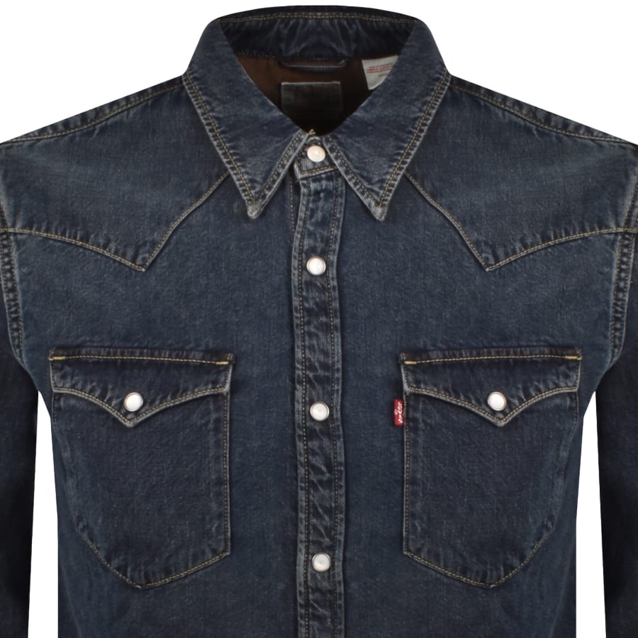 Image number 2 for Levis Barstow Western Shirt Blue