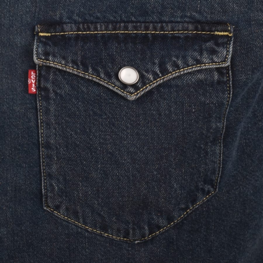 Image number 3 for Levis Barstow Western Shirt Blue