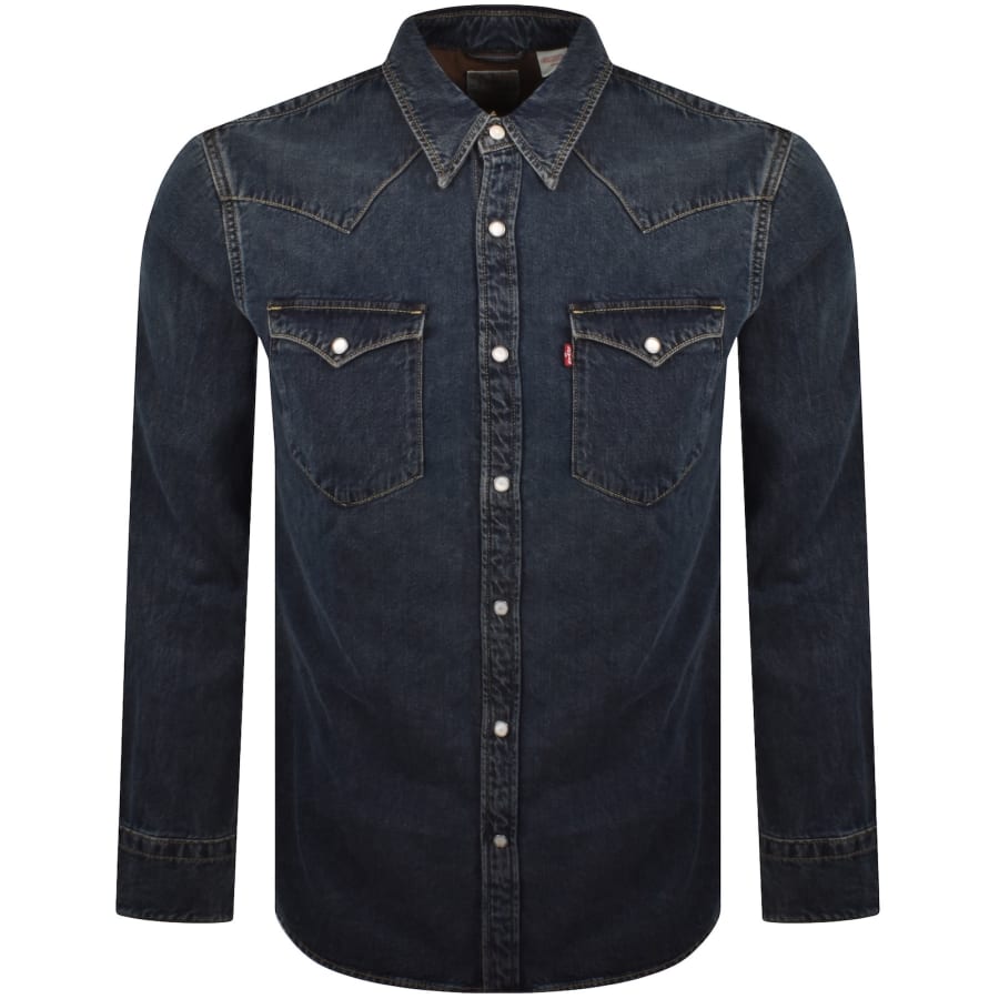 Image number 1 for Levis Barstow Western Shirt Blue
