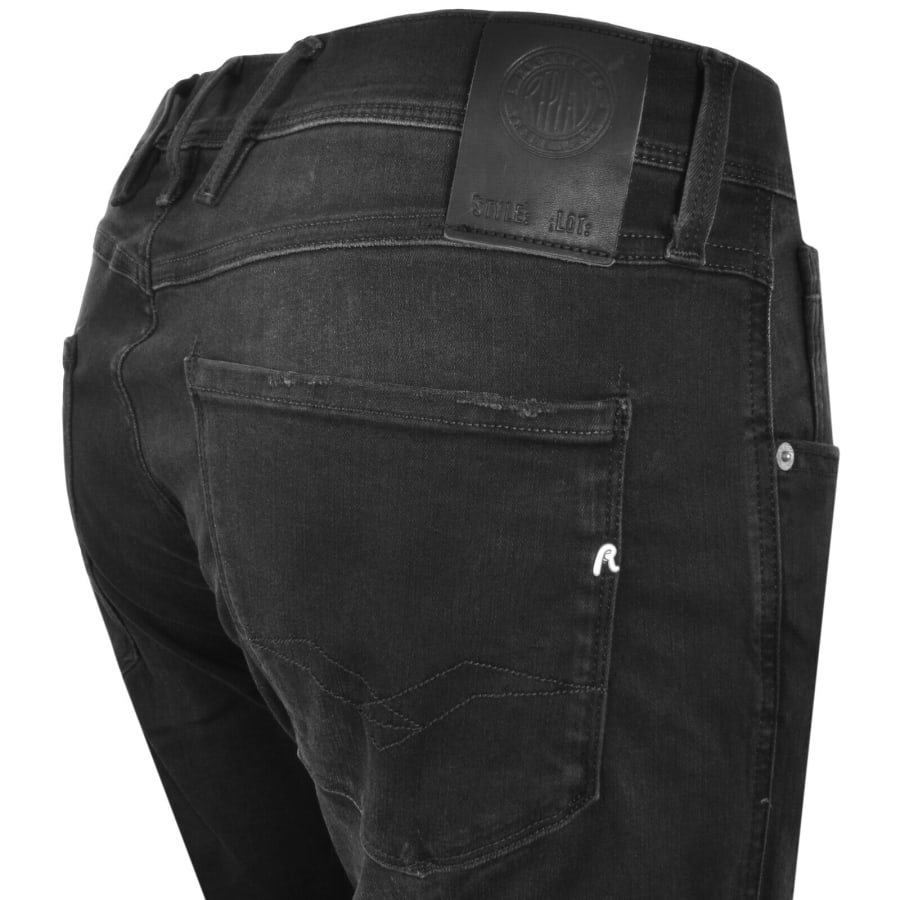 Image number 4 for Replay Anbass Hyperflex Jeans Black