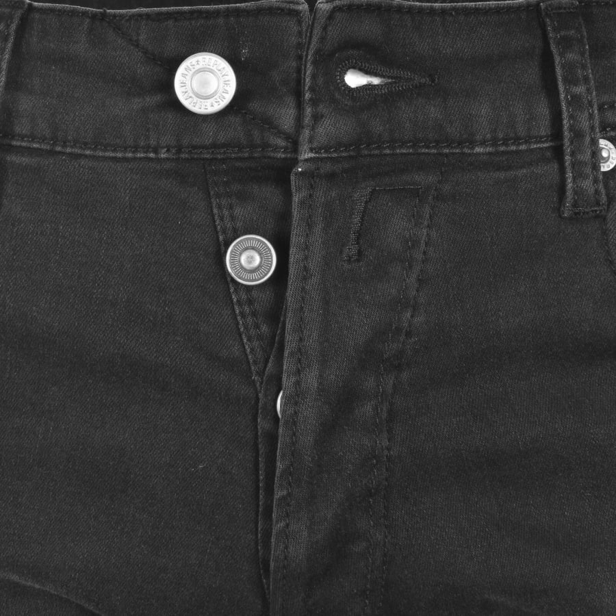 Image number 5 for Replay Grover Straight Fit Jeans Black