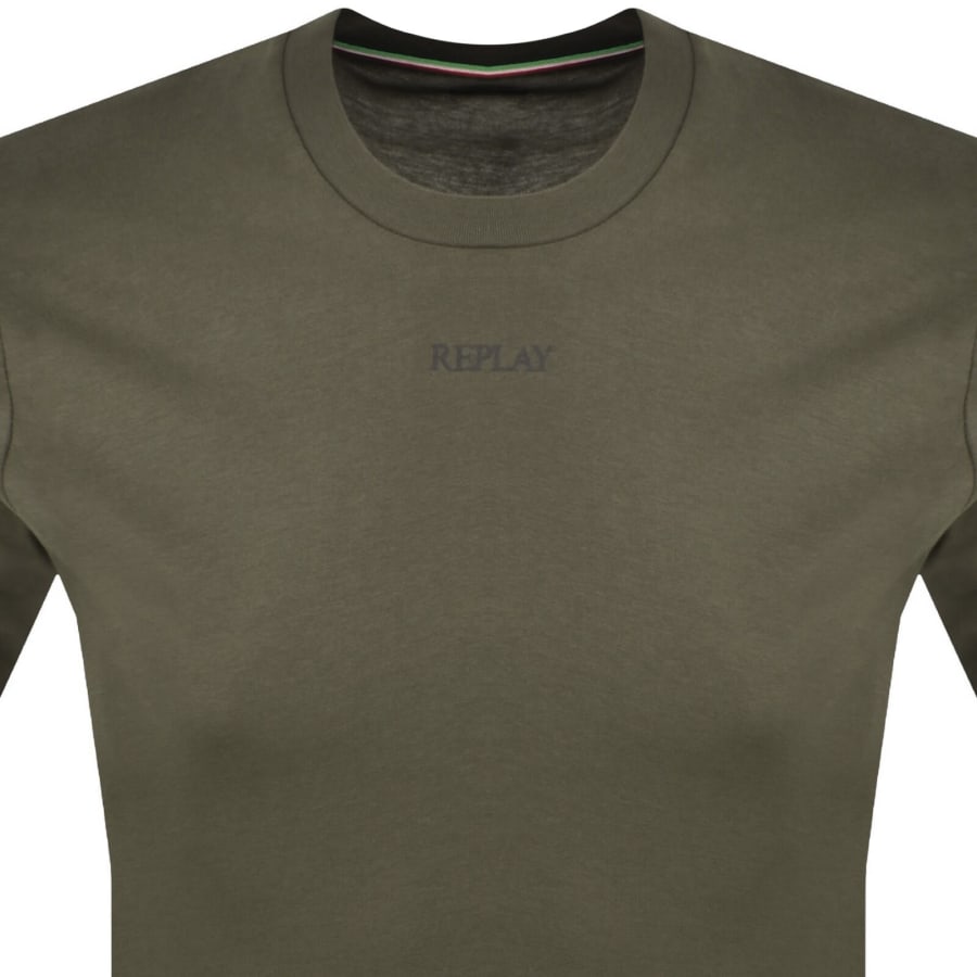 Image number 2 for Replay Logo T Shirt Mud Grey