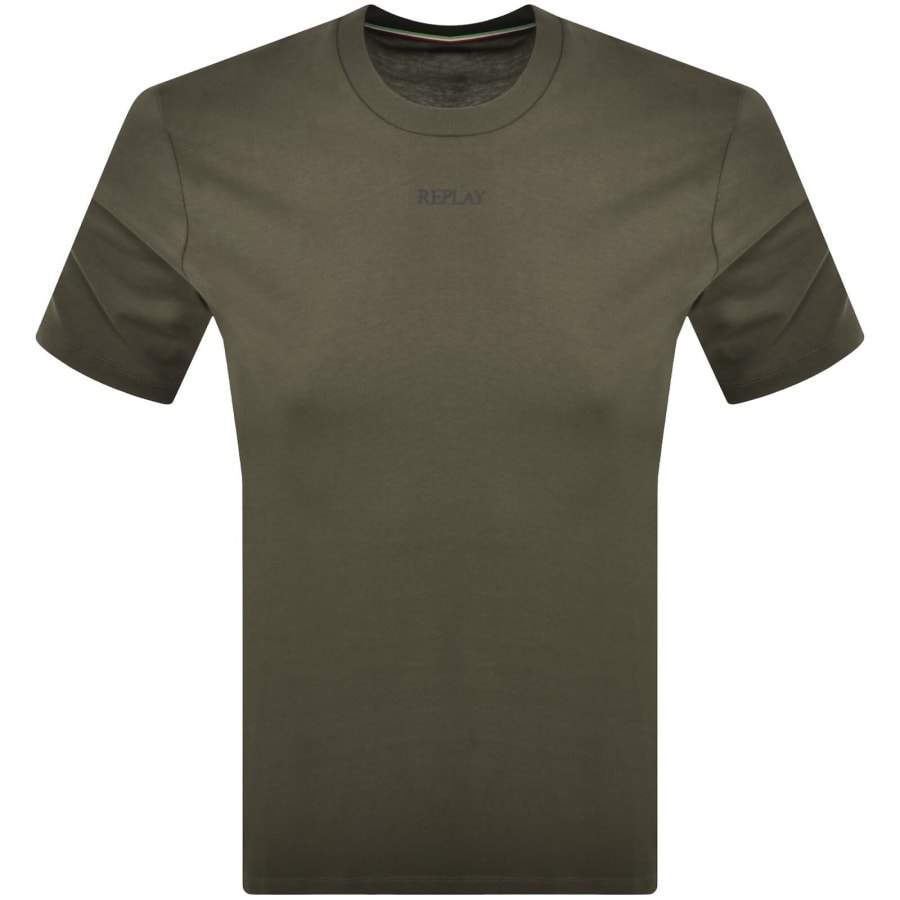 Image number 1 for Replay Logo T Shirt Mud Grey