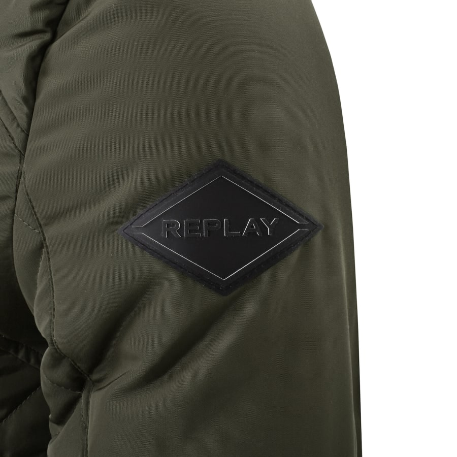 Image number 5 for Replay Padded Jacket Green