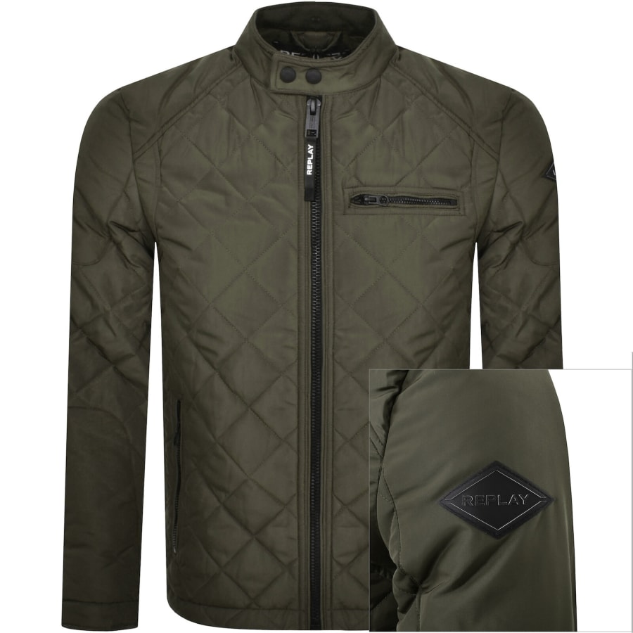 Image number 1 for Replay Padded Jacket Green