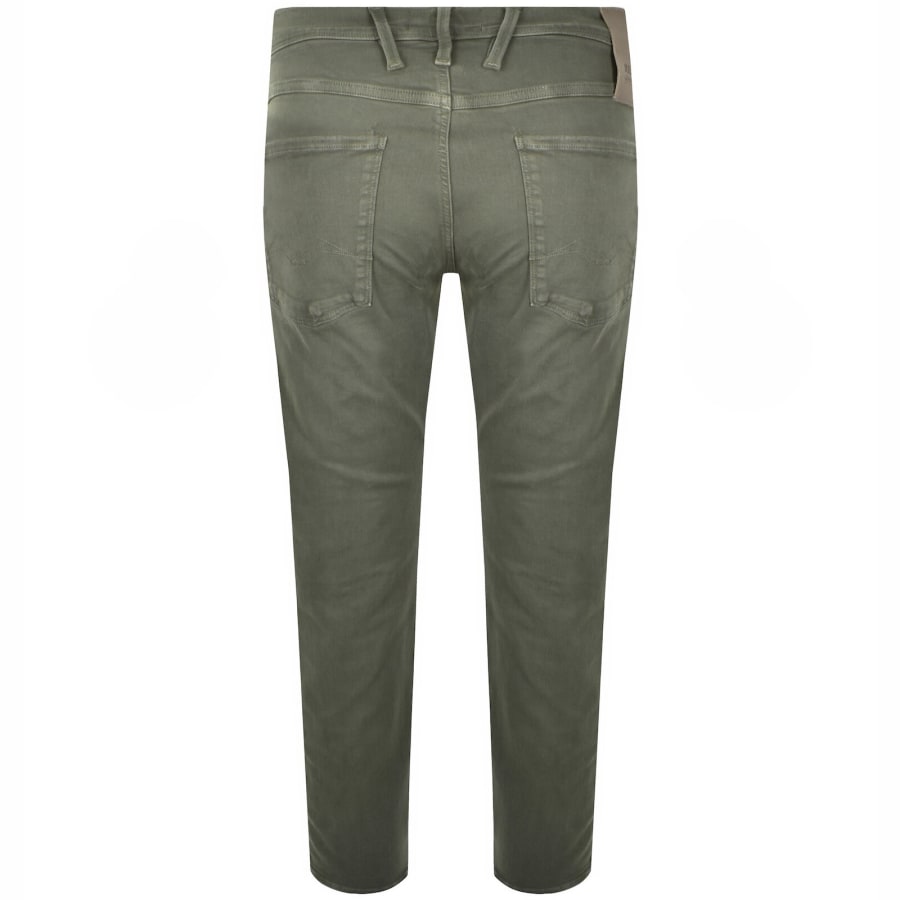Image number 3 for Replay Anbass Hyperflex Stretch Jeans Green