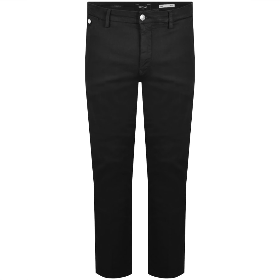 Image number 2 for Replay Benni Hyperflex Chino Jeans Black