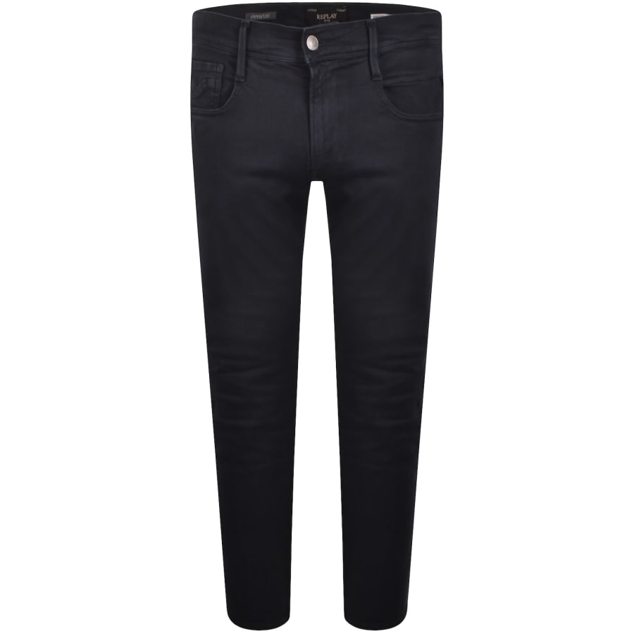 Image number 2 for Replay Anbass Hyperflex Jeans Navy
