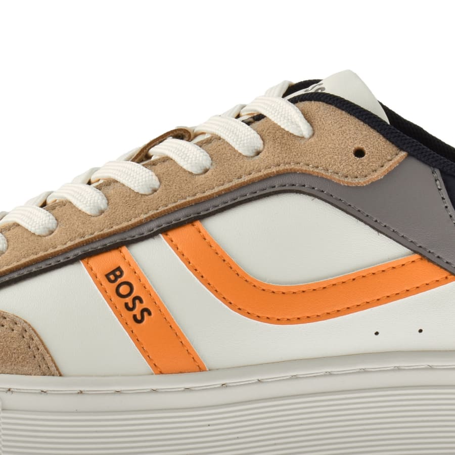 Image number 4 for BOSS Rhys Tennis Trainers Beige