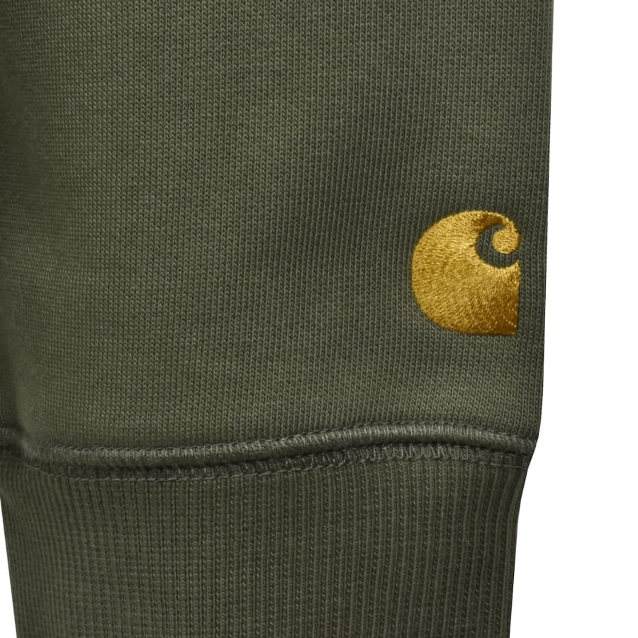 Image number 3 for Carhartt WIP Chase Hoodie Leaf Green