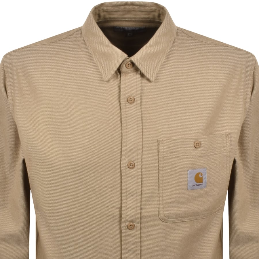 Image number 2 for Carhartt WIP Edgar Shirt Peanut Brown