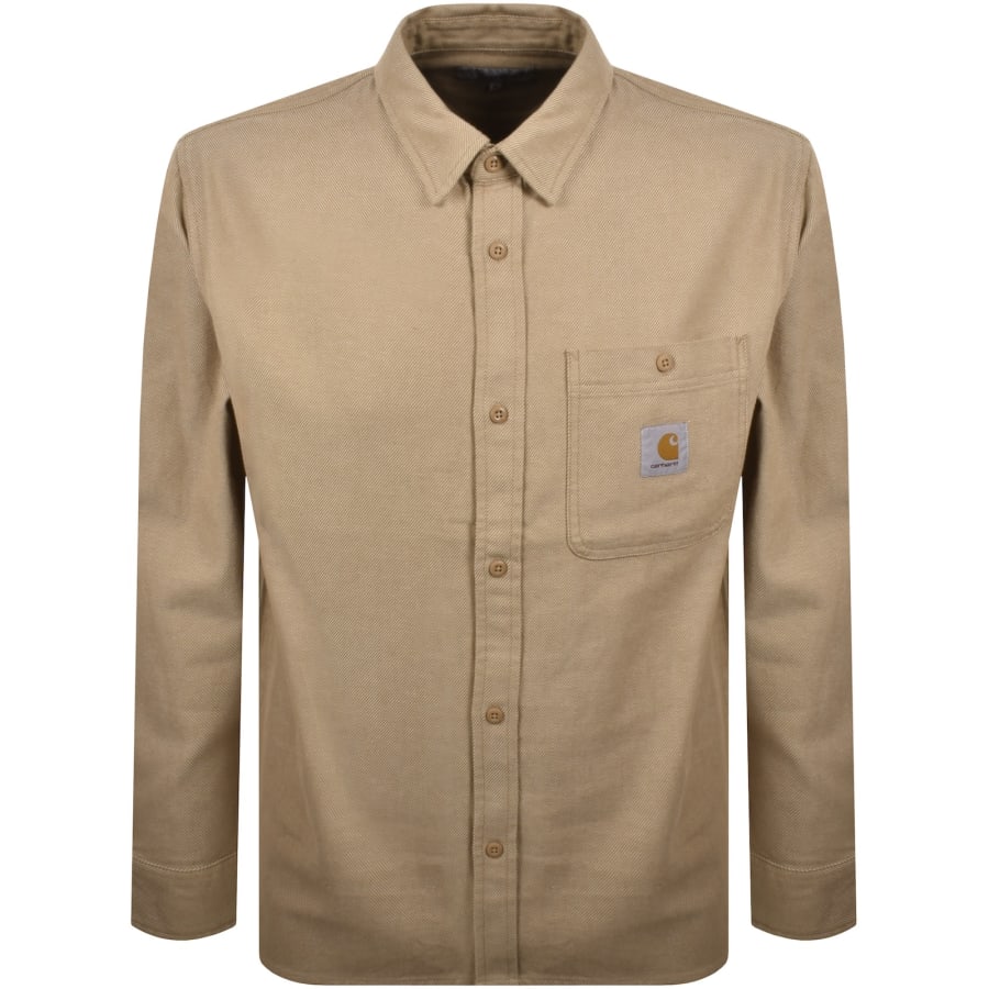 Image number 1 for Carhartt WIP Edgar Shirt Peanut Brown