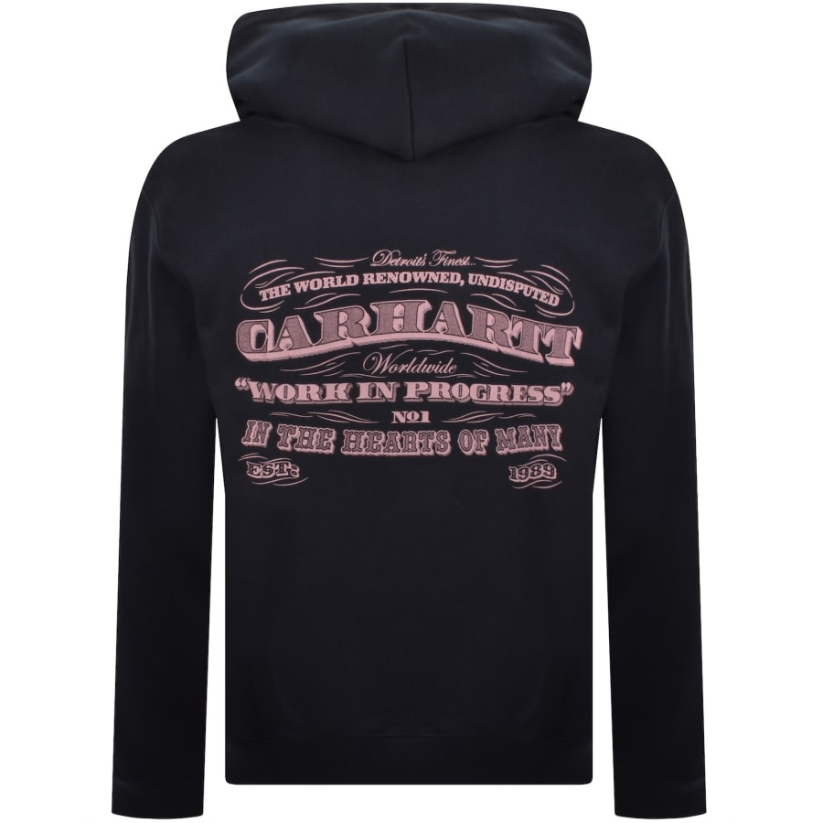 Image number 5 for Carhartt WIP 3 One 3 Hoodie Deep Night Blue