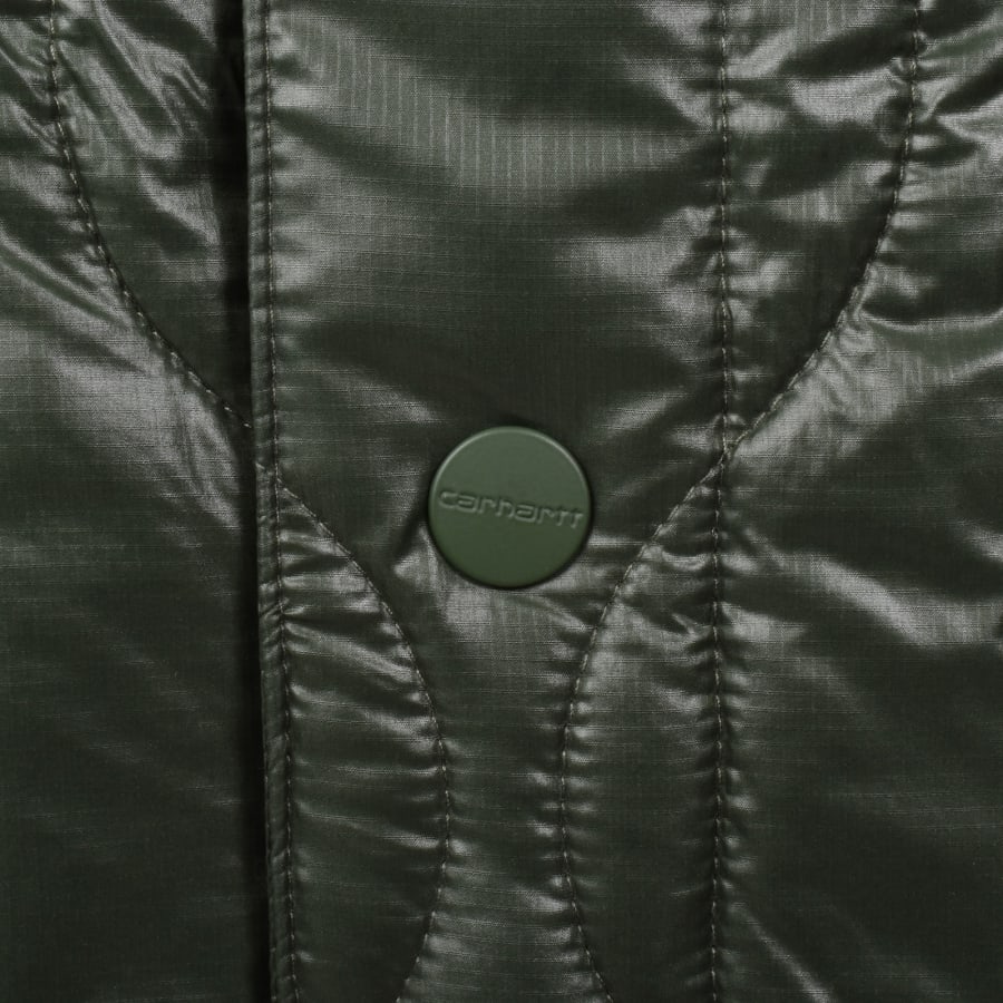 Image number 4 for Carhartt WIP Oscar Chore Liner Jacket Green