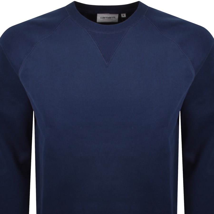 Image number 2 for Carhartt WIP Chase Logo Sweatshirt Navy