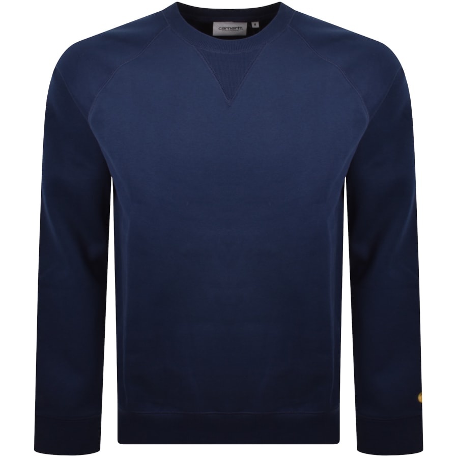 Image number 1 for Carhartt WIP Chase Logo Sweatshirt Navy