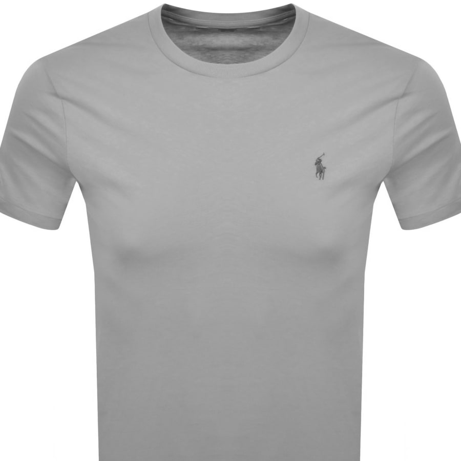 Image number 2 for Ralph Lauren Crew Neck Slim Fit T Shirt Grey