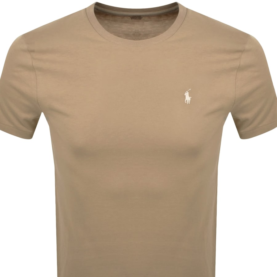 Image number 2 for Ralph Lauren Short Sleeve Slim Fit T Shirt Brown
