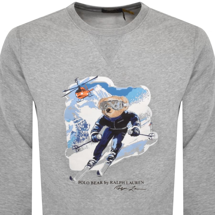 Image number 2 for Ralph Lauren Active Bear Sweatshirt Grey Heather