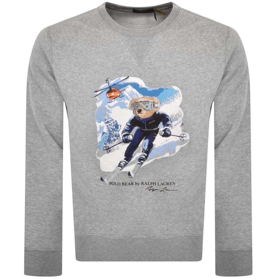 Image number 1 for Ralph Lauren Active Bear Sweatshirt Grey Heather