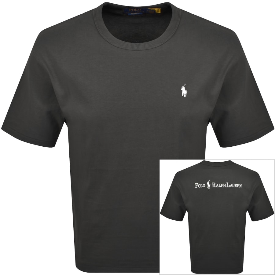 Image number 1 for Ralph Lauren Logo Crew Neck T Shirt Grey