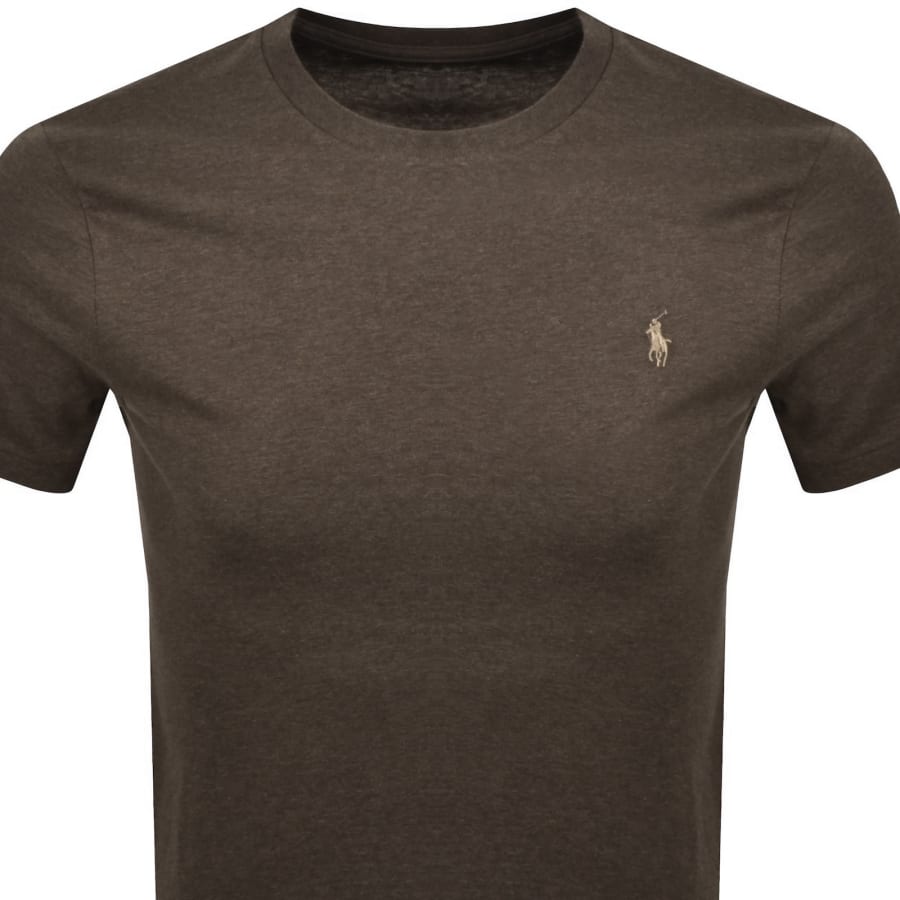 Image number 2 for Ralph Lauren Short Sleeve Slim Fit T Shirt Brown