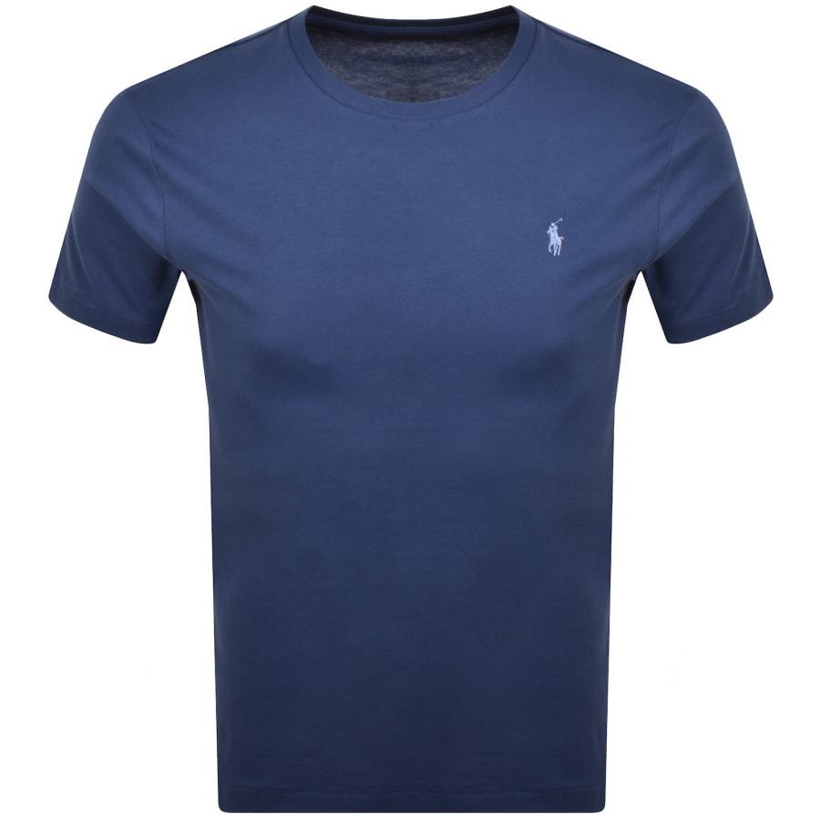 Image number 1 for Ralph Lauren Crew Neck Slim Fit T Shirt Blue