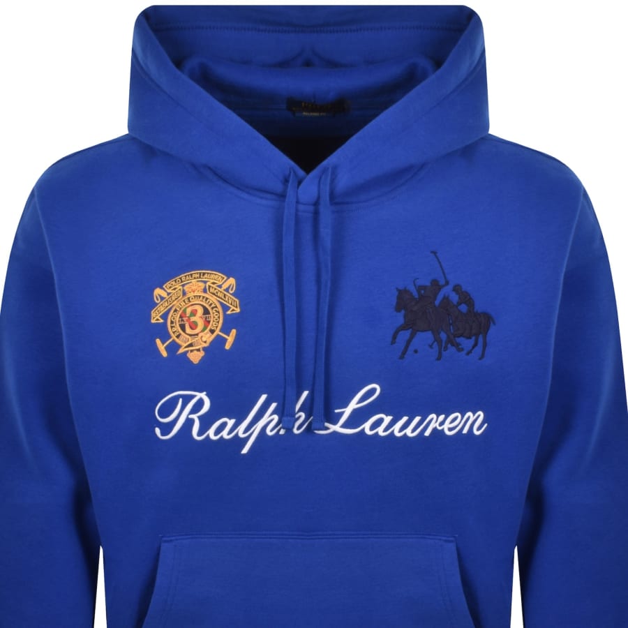 Image number 3 for Ralph Lauren Logo Hoodie Blue