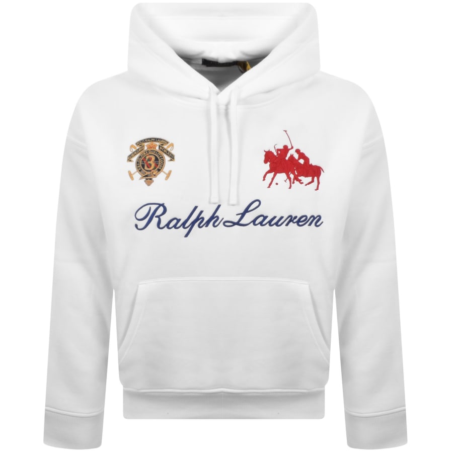 Image number 2 for Ralph Lauren Logo Hoodie White