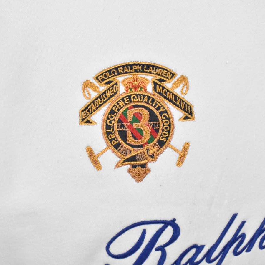 Image number 4 for Ralph Lauren Logo Hoodie White