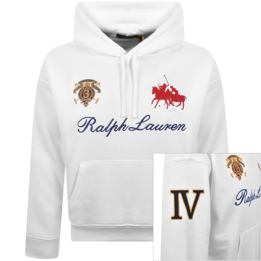 Image number 1 for Ralph Lauren Logo Hoodie White