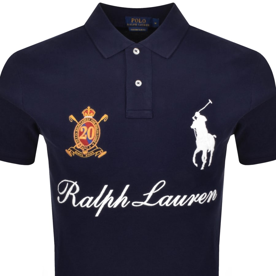 Image number 2 for Ralph Lauren Slim Fit Polo T Shirt Cruise Navy