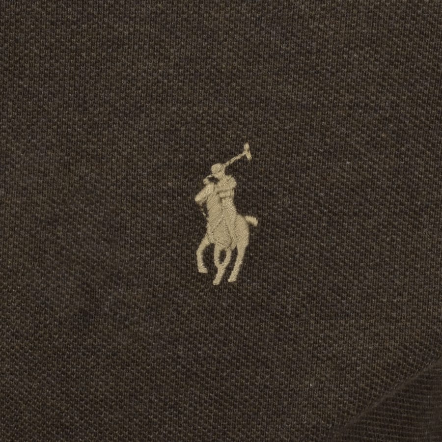 Image number 3 for Ralph Lauren Long Sleeved Polo T Shirt Brown