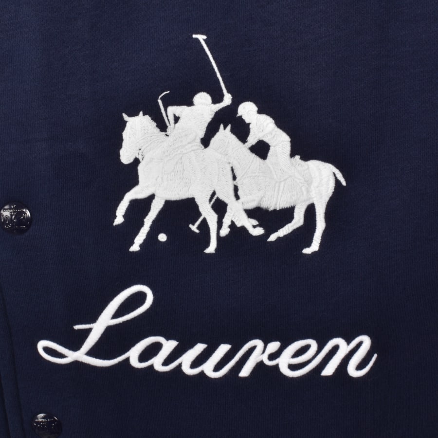 Image number 4 for Ralph Lauren Bomber Sweatshirt Navy