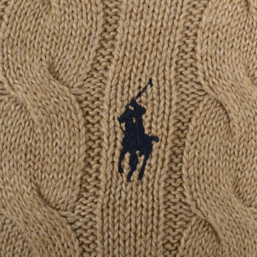 Image number 3 for Ralph Lauren Driver Crew Neck Knit Jumper Brown