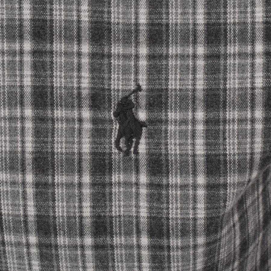 Image number 2 for Ralph Lauren Long Sleeve Check Shirt Grey