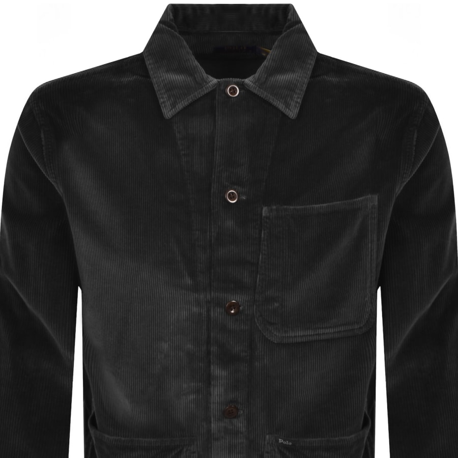 Image number 2 for Ralph Lauren Corduroy Overshirt Grey
