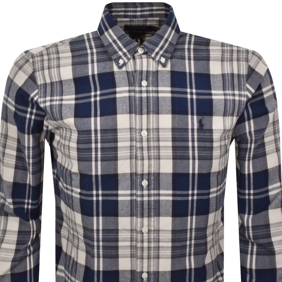 Image number 2 for Ralph Lauren Long Sleeve Check Shirt Navy