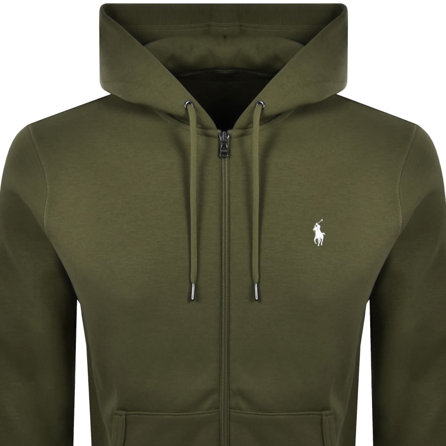 Image number 2 for Ralph Lauren Full Zip Hoodie Olive Green