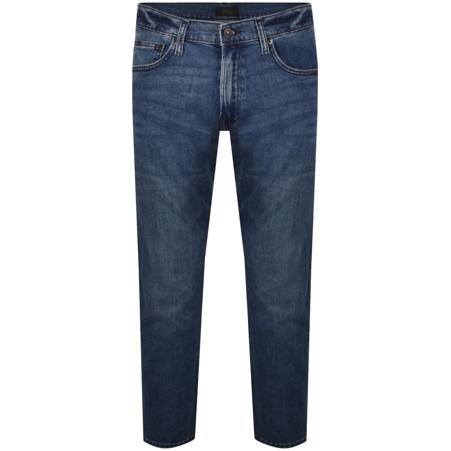 Image number 2 for Ralph Lauren Parkside Tapered Fit Mid Blue Jeans