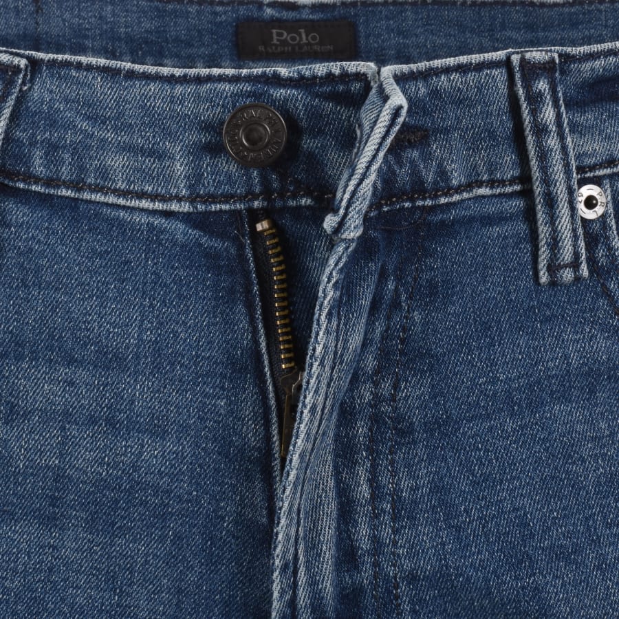 Image number 5 for Ralph Lauren Parkside Tapered Fit Mid Blue Jeans