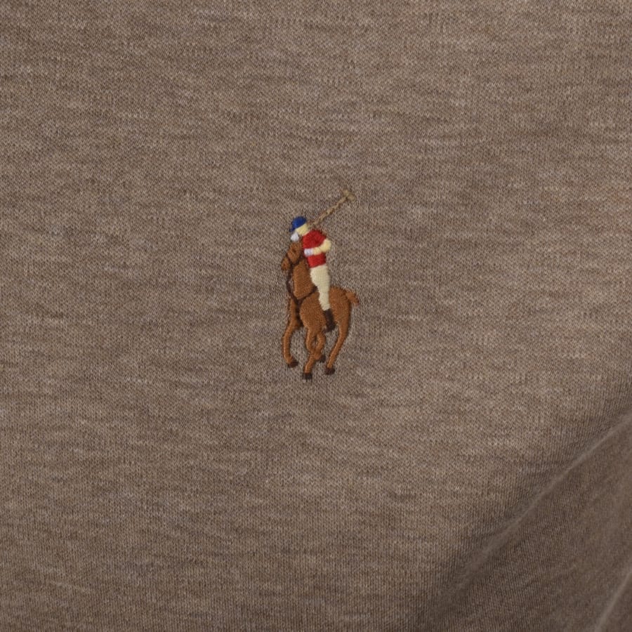 Image number 3 for Ralph Lauren Custom Slim Fit Polo T Shirt Brown