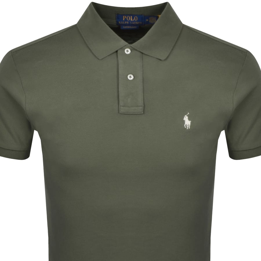 Image number 2 for Ralph Lauren Custom Slim Polo T Shirt Green