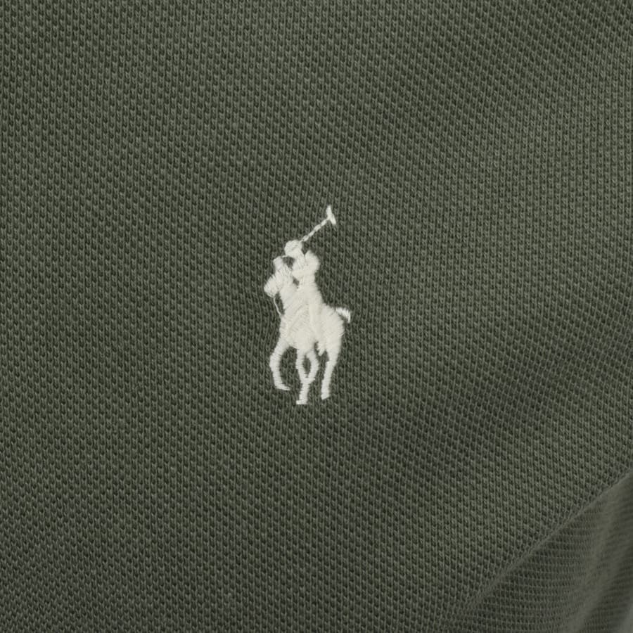 Image number 3 for Ralph Lauren Custom Slim Polo T Shirt Green