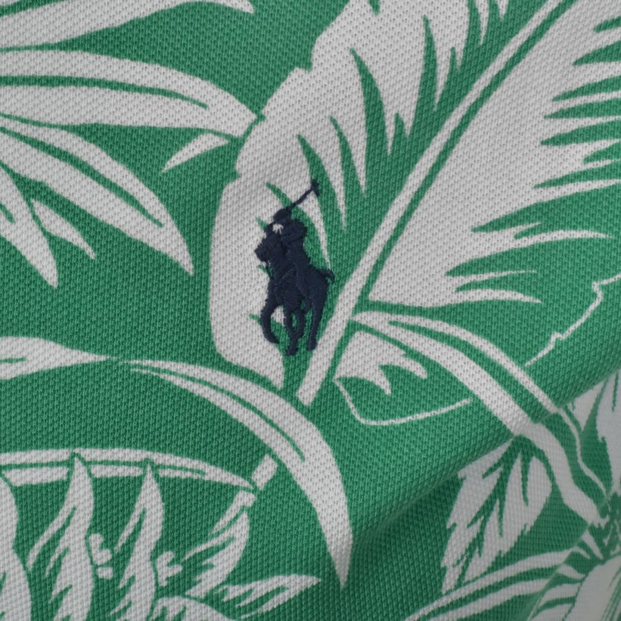 Image number 3 for Ralph Lauren Floral Polo T Shirt Green