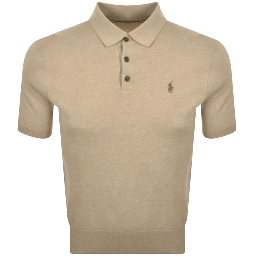 Image number 1 for Ralph Lauren Knit Polo T Shirt Brown