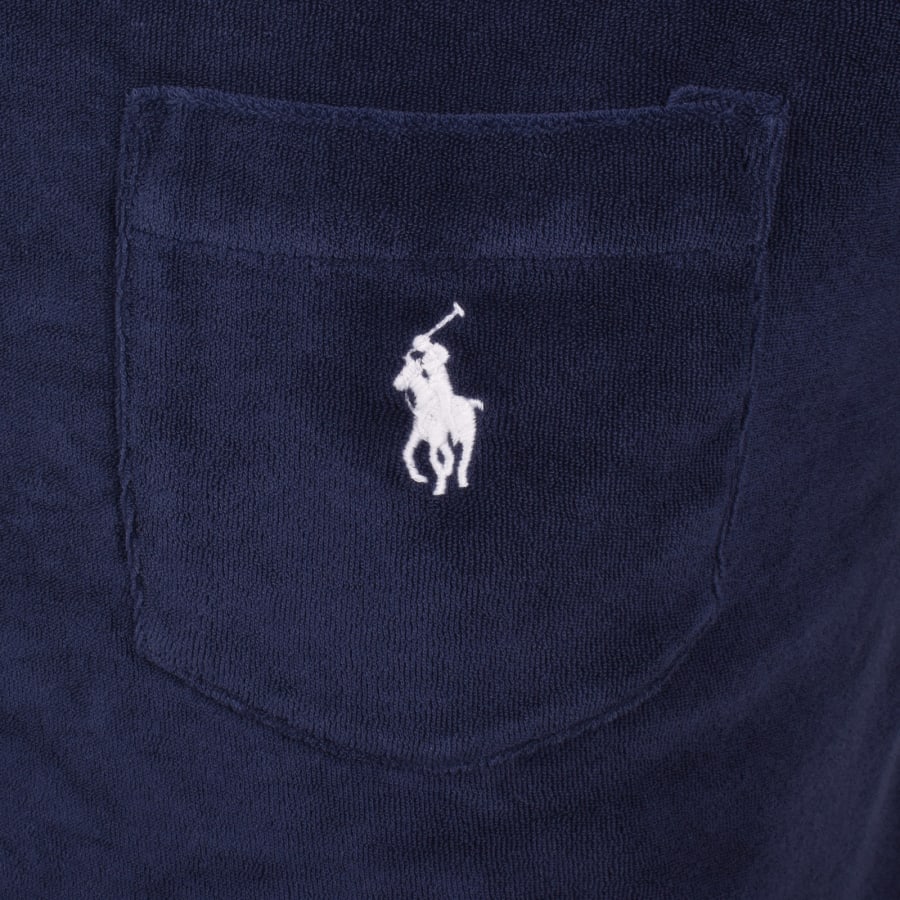 Image number 3 for Ralph Lauren Towelling Polo T Shirt Navy